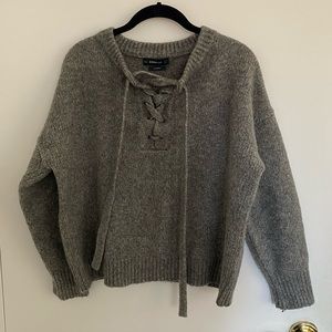 Zara knit sweater with ties detail